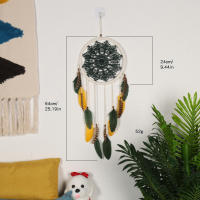 Nuevo colgante creativo de atrapasueños de plumas, atrapasueños diy, campanas de viento, colgante, decoración para dormitorio y sala de estar - details 3