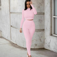 Conjunto deportivo de dos piezas de manga larga, nuevo traje informal de moda para mujer - details 46