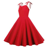 Vestido de fiesta midi sin tirantes de verano para mujer, liso, ajustado, línea A - details 2