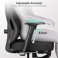 P5 Silla de Oficina ergonómica con Soporte Lumbar Ajustable, cojín elástico Transpirable, reposabrazos Ajustables y reposacabezas, Reposapiés Integrado, Negro - details 4