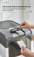 Caja de arena para gatos con pala, caja de arena plegable grande con tapa, caja para gatitos con entrada superior frontal y salida - details 2