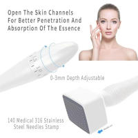 Derma Stamp Ajustable de 0-3mm Dermaroller de 140 Agujas Microagujas para Mujeres y Hombres - details 3