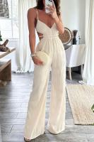 Mono de Manga Desechada para Mujer Denim Elegante sin Mangas con Espalda Descubierta - details 0