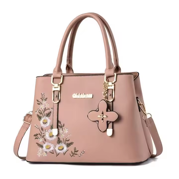 Bolso nuevo de moda con flores bordadas para mujer, versión coreana, bolso de hombro tipo bandolera, mochila de lujo de alta gama - 1