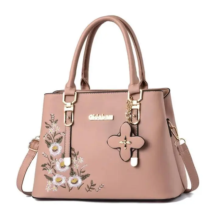 Bolso nuevo de moda con flores bordadas para mujer, versión coreana, bolso de hombro tipo bandolera, mochila de lujo de alta gama - 1
