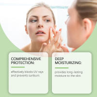 Crema Protectora de Centella SPF50+ Hidratación Profunda, Refresca para Piel Seca, Oily, Impermeable Belleza para el Cuidado de la Piel del Rostro - details 2