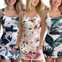 Vestido Mini de Impresión para Mujer Primavera-Verano Sin Mangas, Adelgazado en Caderas, Vestido Corto de Moda para Club Nocturno - details 0