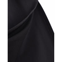 Vestido largo asimétrico sin mangas con dobladillo fruncido lateral para mujer de High Street, negro, sexy, maxi. - details 8
