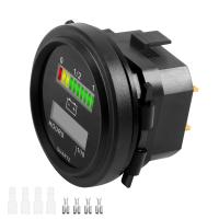 Indicador de carga de estado de batería digital LED de 12 V/24 V/36 V/48 V/72 V con indicador de horas negro - details 1