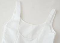 BUNO-Top asimétrico cruzado con nudo de mariposa para mujer, chaleco de tela mixta de fibra de poliéster transfronteriza, ropa sin tirantes - details 3