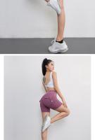 pantalones cortos de Fitness para mujer, pantalones de ejercicio de tres cuartos, Cargo, secado al aire, bolsillo, Yoga, elevación ajustada, Verano - details 9