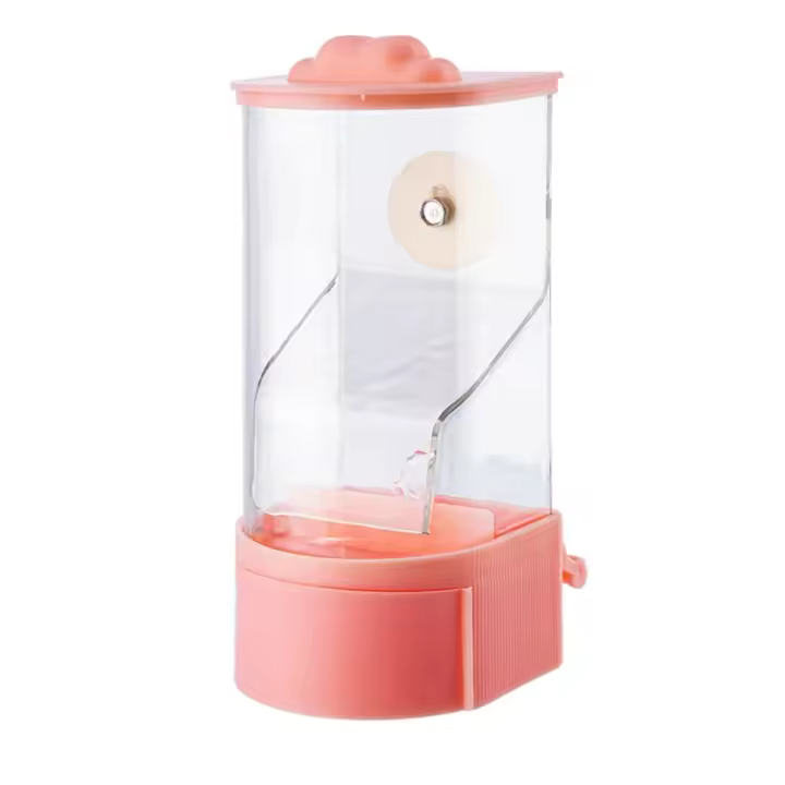 Comedero automático para loros, caja de comida de separación de cáscara de arroz para pájaros colgante de gran capacidad, dispensador de comida para pájaros práctico y duradero para jardín - 1