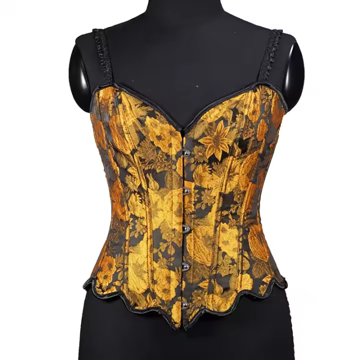 Corsé de girasol con bordado floral, entrenador de cintura sexy para mujer - 1