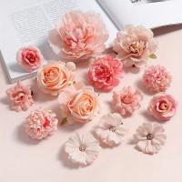 Cabeza de flores artificiales de rosas mezcladas, flores falsas para decoración del hogar, decoración de boda, manualidades, regalos, adorno, accesorios de guirnalda - details 12