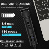 Hatteker-cortadora de pelo todo en uno para hombre, máquina de corte de pelo eléctrica intercambiable con 7 cuchillas, recargable por USB - details 5