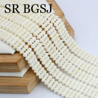 4x11,5mm forma especial bambú marino Natural Coral blanco accesorios para hacer joyas cuentas espaciadoras 15" - details 0