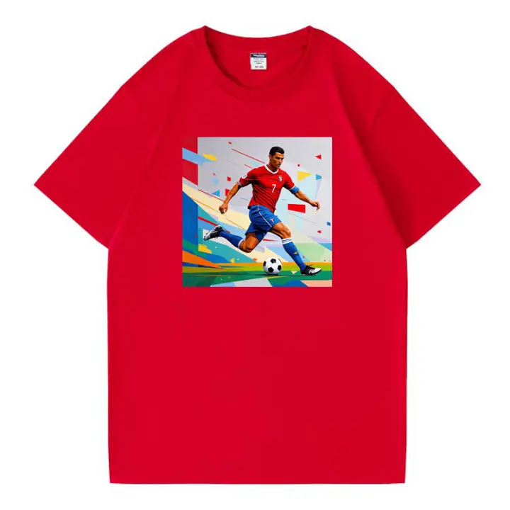 2025 camiseta para hombre camiseta negra de algodón puro camisetas Ronaldo camiseta de fútbol blanca última novedad - 1