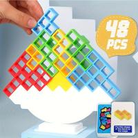 Juego de apilamiento de 2x48 piezas Stack Attack, juego de tablero de bloques de equilibrio viralinteractivo para noches de juego familiar - details 0