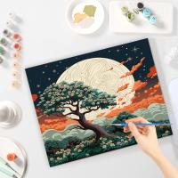 RUOPOTY-pintura por números para adultos, regalos originales, imágenes por números, puesta de sol, paisaje para colorear por números, decoraciones para el hogar, 40x50cm - details 3