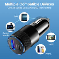 Cargador de Coche USB 3.1A Cuerpo de Metal con 2 Puertos y Luz Indicadora - details 5