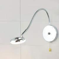 Luz de lectura de cabecera de cuello de cisne Industrial, enchufe de pared/cabecera, lámpara de exhibición de galería de arte LED con interruptor de cadena de polaina, 5W - details 2