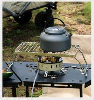 Barbacoa multifuncional plegable hoguera portátil camping parrilla de acero inoxidable, soporte para estufa de gas, parrilla para barbacoa al aire libre - details 10