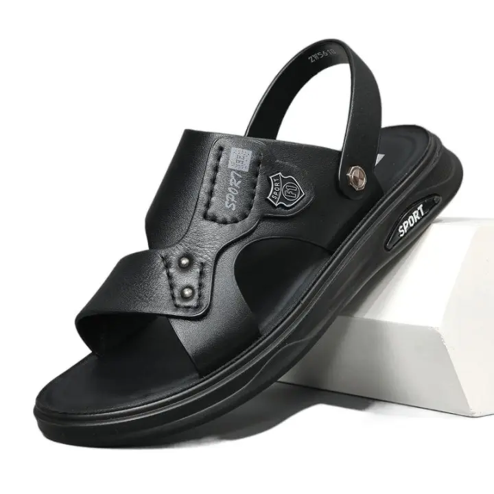 Nuevas Sandalias de Hombre 2025 Zapatos de Playa de Verano Estilo Doble Propósito para Conducir y Usar al Aire Libre Antideslizantes para Papá - 1