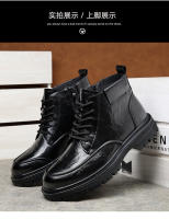 Nuevos y versátiles zapatos de cuero de terciopelo de caña alta botas cortas de moda - details 13