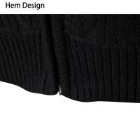 Cardigan de Pendiente de Lana de Cashmere Cuello Alto con Cremallera, Moda de Otoño e Invierno para Hombres - details 7