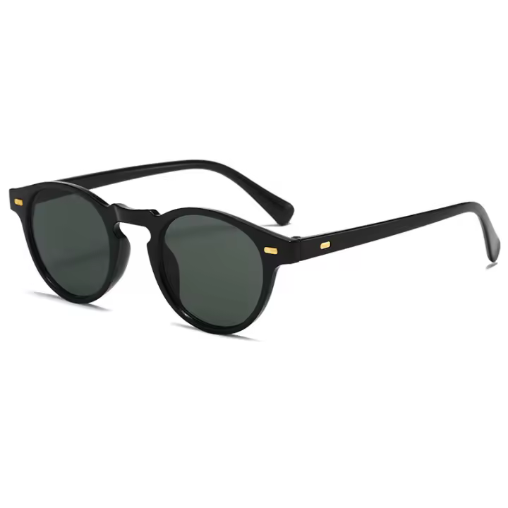 Gafas de Sol Retro Artísticas Estilo Japonés-Coreano en Marrón Protección Solar Chic para Madre y Bebé - 1