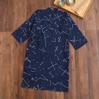 2025 nuevo traje 100% de gasa de algodón para hombre, pijama tipo kimono japonés Yukata fino y suelto, bata con capucha para hombre, pijama con cuello en V, albornoz - details 8
