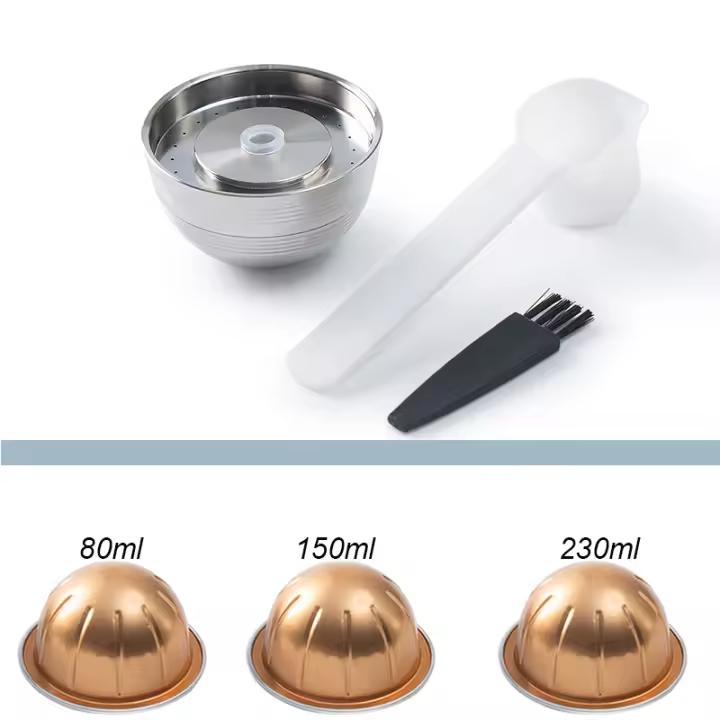 Filtro de Café Reutilizable i Cafilas para Nespresso Vertuo Next Acero Inoxidable Compatible con Original Pod Hecho en China - 1