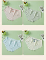 Bragas Femeninas Sin Costuras 2Pcs Cintura Baja Sexy Ropa Interior Transpirable Suelta Talla Grande Color Sólido Material Algodón y Seda de Hielo Adecuado para Primavera/Verano - details 9