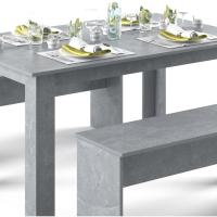 Mesa de comedor Sentio, antracita/roble dorado, 90 x 140 cm con 2 bancos - details 29