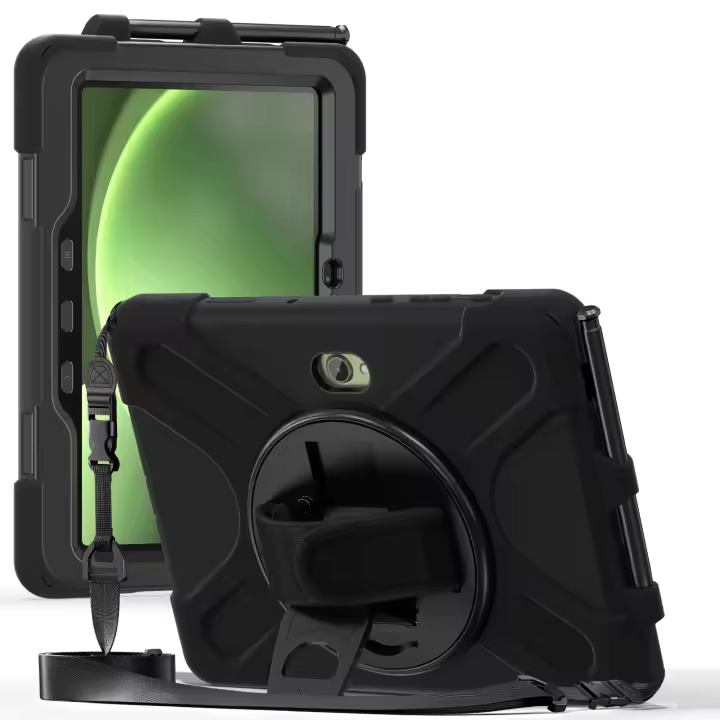 Funda protectora blindada a prueba de golpes con correa para el hombro y la palma de la mano para Samsung Galaxy Tab Active 5 Pro, funda Tab Active 4 Pro - 1