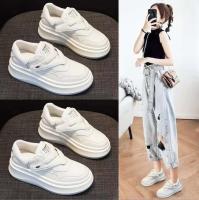 Zapatos blancos con suela absorbente de cuero para deportes de primavera y otoño para mujer - details 9