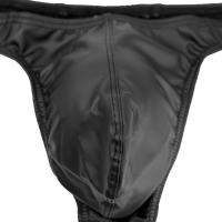 3 / kit Tanga Hombre Sexy Imitación Cuero G String Tanga Ropa Interior Aspecto Mojado Bolsa Abultada Lencería Calzoncillos T-back - details 3