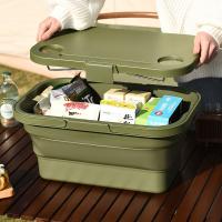 Caja de almacenamiento plegable de plástico para exteriores, mesa de Camping, cesta de Picnic impermeable de gran capacidad con tapa abatible, cesta para artículos diversos, barbacoa - details 13
