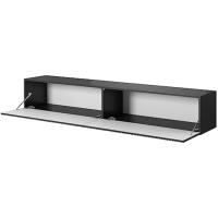 TV Mesa De TV 175 cm Suspendido con Fachada Fresada Negro Veldio - details 6