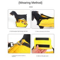 Arnés de elevación para perros con correa ajustable, soporte para piernas, portador transpirable con raya reflectante, cómodo - details 10