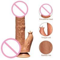 Nuevo juguete sexual con consolador vibrador, lengua oscilante con calefacción retráctil, carga USB remota inalámbrica para mujer - details 8