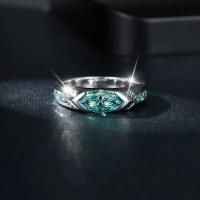 Diamante blanco azul verde hombres mujeres anillo S925 plateado 18k oro fiesta Hiphop anillos para mujeres hombres - details 2