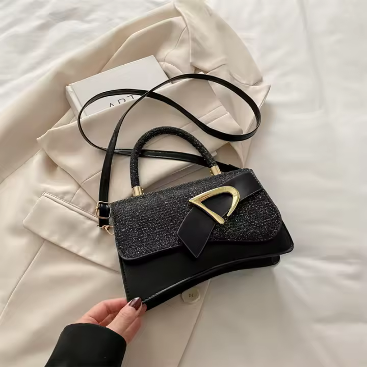 Bolso Cruzado de Hombro Chic de Primavera 2025 Diseño de Parches Contrastantes Brillantes - 1