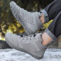 Zapatos descalzos con punta ancha para mujer y hombre, calzado minimalista forrado de piel, suela cero caída, botas de nieve cálidas para caminar al aire libre, Invierno - details 14