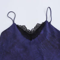 Vestido Elegante de Encaje Primavera para Mujer OUWU Sexy Detalle de Cinturón Fino en U con Cuello en V Vestido Cruzado a la Moda para Damas - details 3