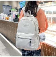 Mochila japonesa grande para estudiantes, sencilla y versátil, material de poliéster unisex, decoración de muñecas - details 8