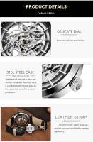 Reloj de Lujo de Negocios PAGANI DIZAINE Reloj Mecánico Automático Diseño de Esqueleto de Cuero - details 4