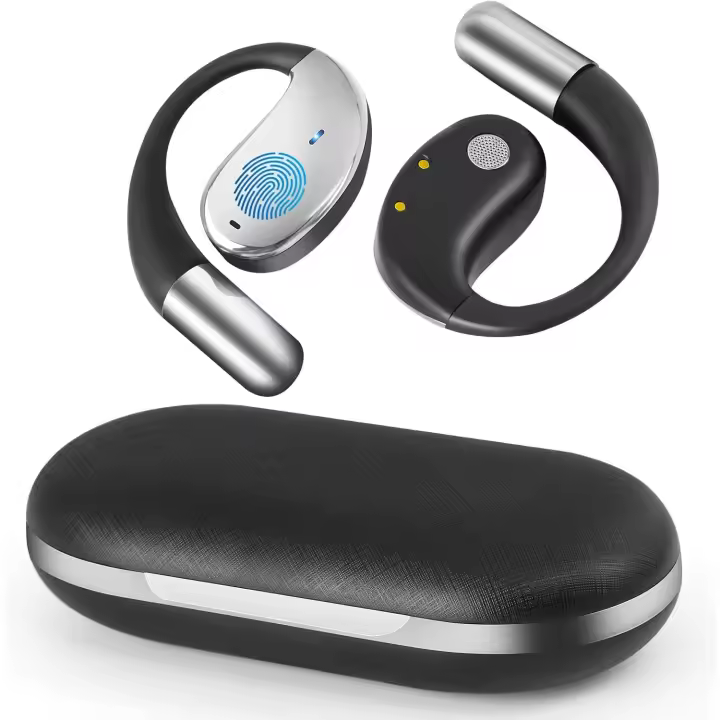 Auriculares de traducción de idiomas AI, auriculares de traducción de oído abierto OWS Auriculares traductores 3 en 1 en tiempo real 144 idiomas y acentos, dispositivo de traducción para viajes, negocios, aprendizaje - 1
