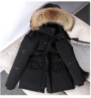 Abrigo de plumón de pato de invierno para hombre con cuello de piel con capucha, chaqueta larga informal, abrigo de invierno cálido y resistente al viento para exteriores para hombre - details 5