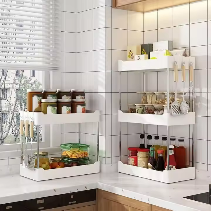 Estante de condimentos multifuncional para encimera de cocina, pala de esquina multicapa para el hogar, cocina UT, 1 ud. - 1